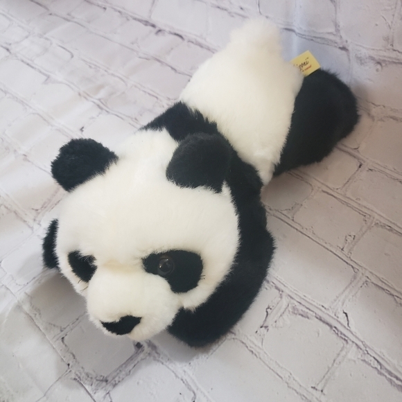 Miyoni by Aurora Panda Bear Plush Stuffed Animal Black White 12 Inch With Tags - Picture 1 of 10